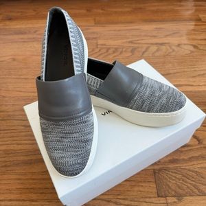 Vince Ward gray knit platform slip ons